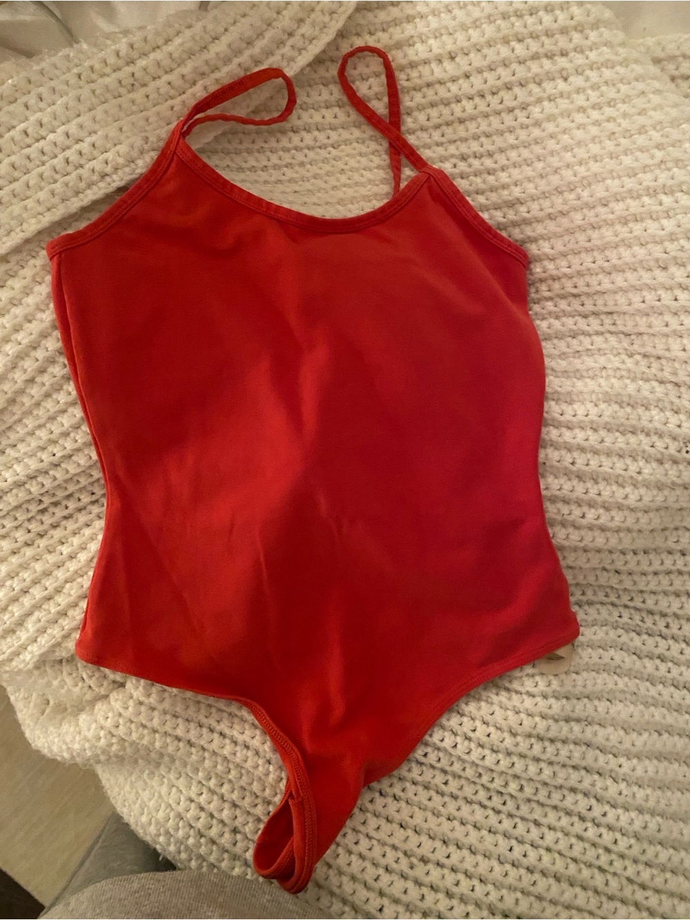 Aritzia TNA red bodysuit